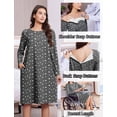 thumbnail image 4 of Pinspark Open Back Hospital Gowns for Women Post Shoulder Surgery Tear Away Snap Chemo Port Adaptive Clothing with Pockets, 4 of 6