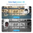 thumbnail image 3 of Cámara de videovigilancia de seguridad para el hogar, Webcam inalámbrica IP de 5MP, 4 piezas, Wifi, Monitor de bebé, seguimiento automático inteligente, para interior nocturno, 355 °, 3 of 3