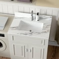 thumbnail image 3 of MONTARY 31 Inch Marble Vanity Top, Bathroom Vanity Top with Undermount Rectangular Middle Sink and 4" Height Backsplash, Pre-Drilled Faucet Hole Vanity Top, Carrara white with veins, 3 of 6