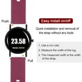 thumbnail image 5 of Uxcell Silicone Watch Bands, 20mm Watch Strap Quick Release for Men Women, Maroon, 5 of 7