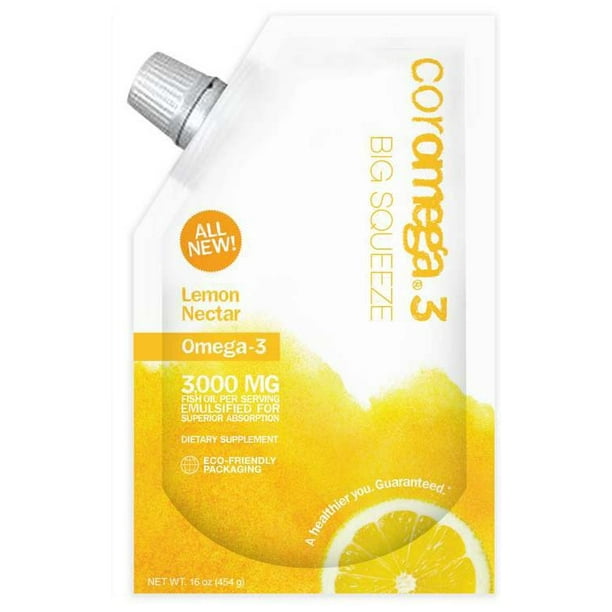 Omega 3 Big Squeeze Lemon Nectar Coromega 16 Oz 454 G Liquid Walmart Com Omega 3 Big Squeeze Lemon Nectar Coromega 16 Oz 454 G Liquid Walmart Com