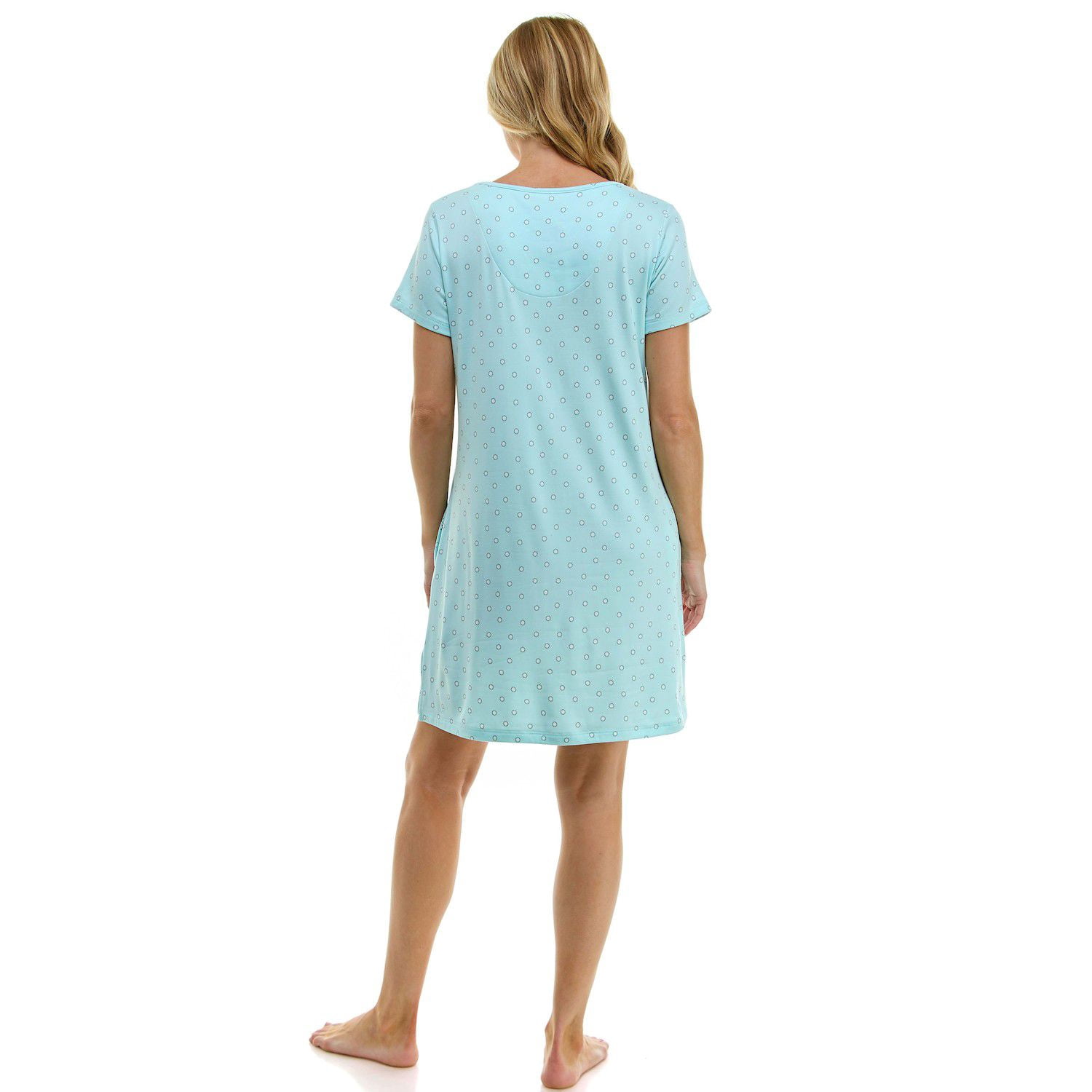 Women's Croft \u0026 Barrow® Cozy Luxe Sleep Shirt Color: Sunny Circles Size:  LARGE - Walmart.com