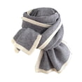 thumbnail image 3 of Bufanda gruesa para hombre y mujer, ideal para el frío, regalo de San Valentín, 175 cm, accesorios de disfraz Gris, 3 of 8