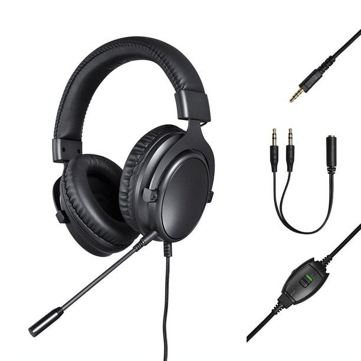 onn. Over Ear Gaming Headset 6ft Cable and Built in Mic with Nano