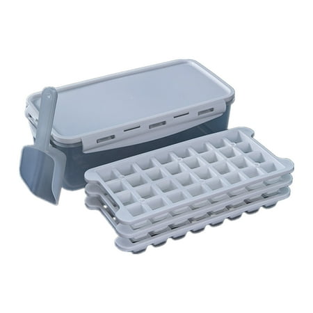 

LWZWM Ice Tray Mold Silicone Ice Box Frozen Ice Cubes Mold Household Ice Maker Refrigerator Freezer Ice Cubes Box White 28.5x14.5x9cm(11.2x5.7x3.5in)