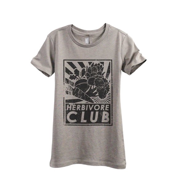 Herbivore Club Women's Fashion Relaxed T-Shirt Tee Heather Tan Large