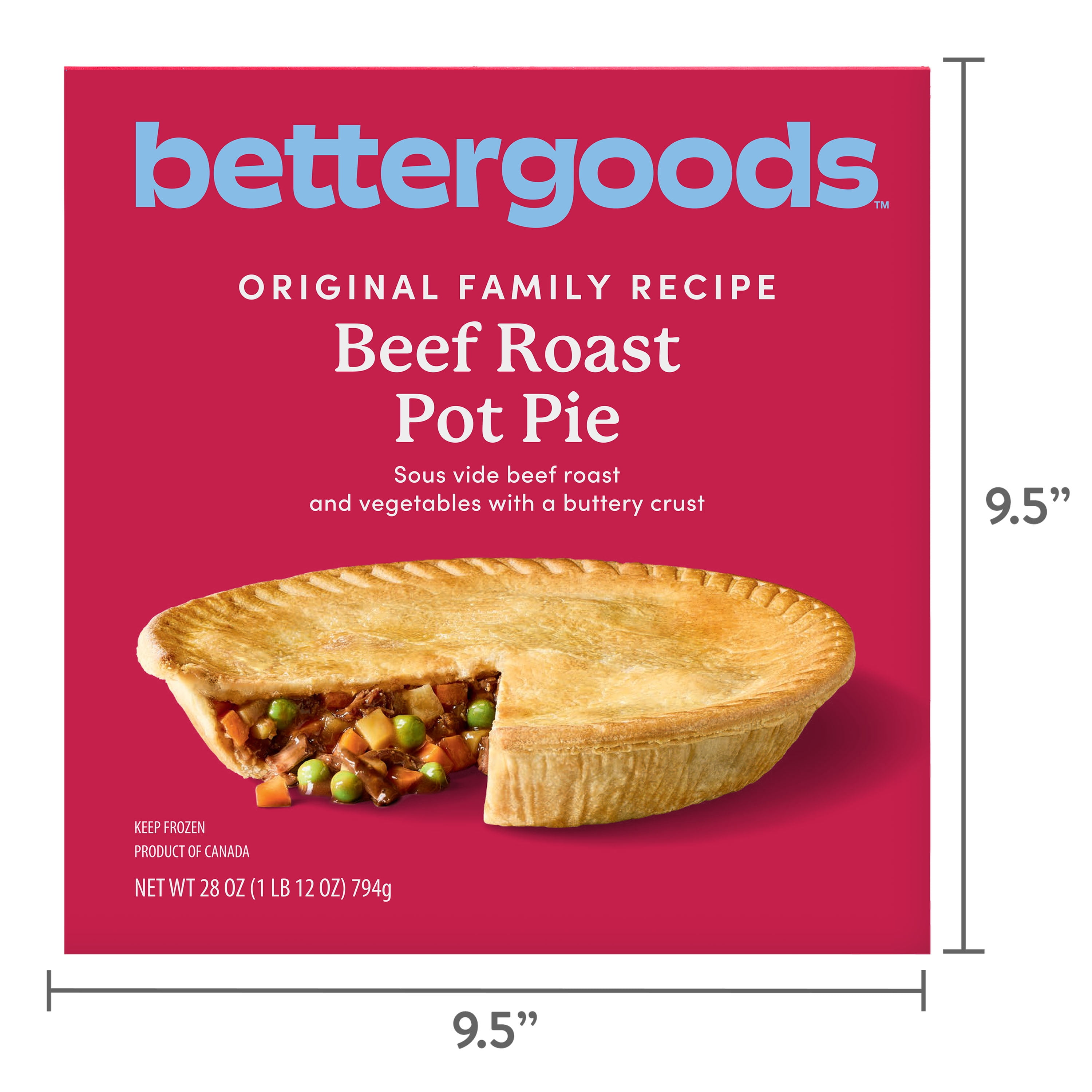 bettergoods Beef Pot Roast Pot Pie, 28 oz (Frozen)