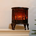 thumbnail image 6 of WINDLAND LED Fireplace Lantern Decorative Flameless Log Fire Effect Vintage Lamp Battery USB Operated Table Light Decor, 6 of 9