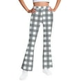 thumbnail image 5 of Fleece Lined Flare Leggings Girls 14-16 Winter Warm Plaid Flared Pants High Waisted Thermal Pants, 5 Y, 5 of 6