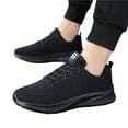 thumbnail image 4 of PEASKJP Tennis Shoes for Men Outdoor Sports Shoes Ventilated Anti-Slip Comfort Lightweight Mesh Relaxed Fit Lace-Up Walking Sneakers Black 42, 4 of 5