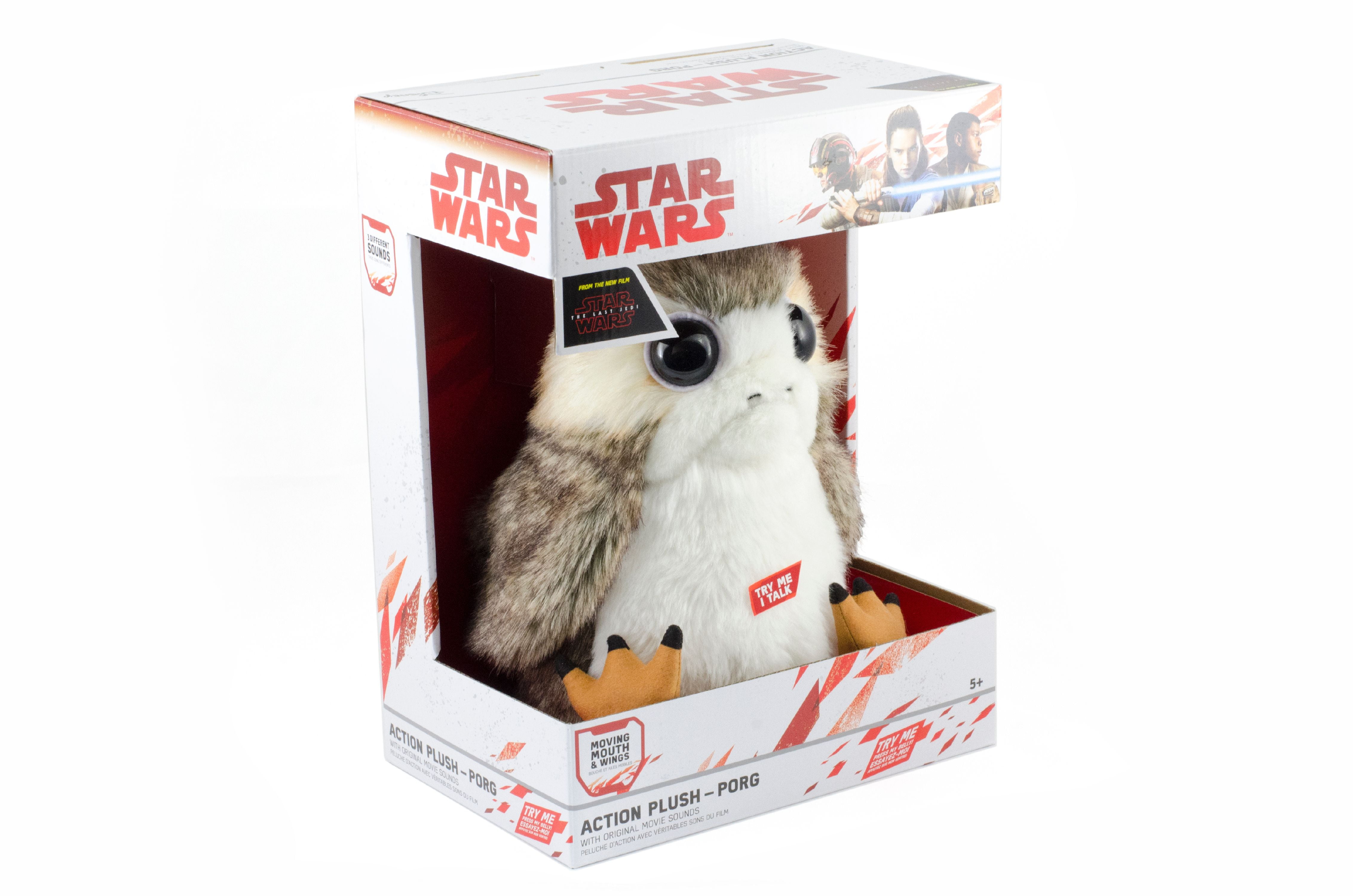 NEW BOXED OFFICIAL STAR WARS E8 PORG MUSICAL DANCING PLUSH SOFT TOY 