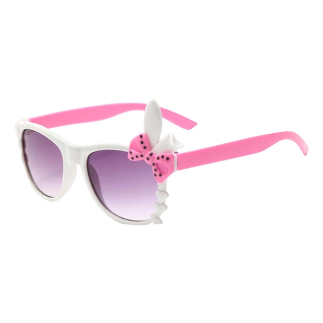 Children's Sunglasses for Boys and Girls with UV Protection and Rabbit-Ear Design, Blue, for Ages 2-8, Lightweight Polycarbonate Lenses, Adjustable Flexible Frames