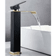 thumbnail image 3 of "Llave De Baño Cascada Monomando Mezclador Negro Alto 30cm Belug, Negro Dorado ", 3 of 5