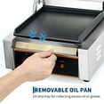 thumbnail image 3 of Yeshouse Parrilla comercial para paninis, sandwichera eléctrica de 1800W, placa esmaltada 23x23 cm, prensa doble de acero inoxidable con control de temperatura y asa, 3 of 8
