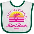thumbnail image 3 of Inktastic Summer Enjoy the Sunshine Miami Beach Florida in Pink Boys or Girls Baby Bib, 3 of 4