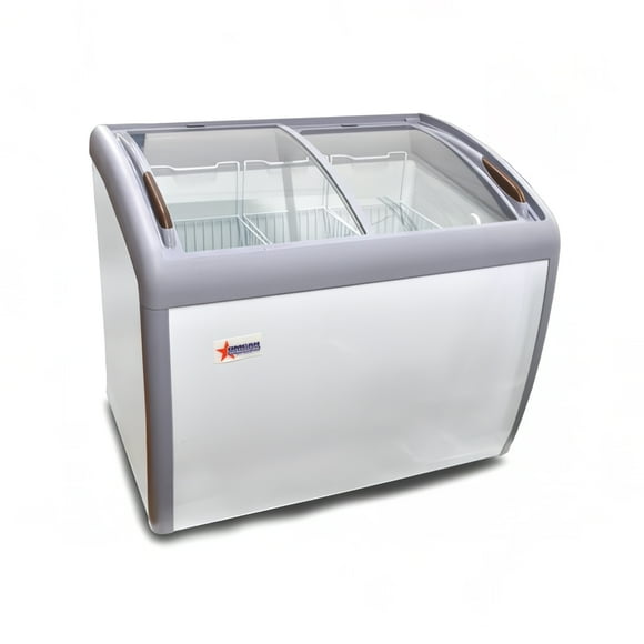 Omcan 31456 39" Mobile Ice Cream Freezer w/ 2 Baskets - White, 110v