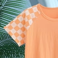 thumbnail image 6 of Short sleeve t shirt + short set,organic clothes for toddler boys and girls,soft,breathable,lightweight,gentle,casual Orange 9-10 Years, 6 of 7