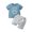 BU2 16, variant on Toddler Boys Outfit Sets Baby Boy Cotton Print Spring Summer Short Sleeve Tshirt Tops Shorts Outfits Set Clothes