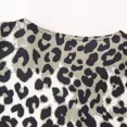thumbnail image 4 of Camisa de leopardo para mujer, Top corto de verano, Blusa de manga abullonada con cierre de cordones, ropa nueva, 4 of 5