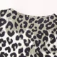 thumbnail image 4 of Camisa de leopardo para mujer, Top corto de verano, Blusa de manga abullonada con cierre de cordones, ropa nueva, 4 of 5