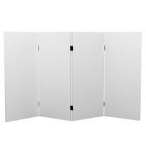 Red Lantern 3 ft. Short Do It Yourself Canvas Folding Screen 4 Panel