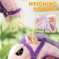 thumbnail image 5 of Qaba Spring Rocking Horse,Kids Ride On Horse,Plush Horse Ride-On with Sounds & Foot Stirrups,Saddle for Kids 3-8 Years,Pink,Pink Plastic Toys Kids Bikes Riding Toys, 5 of 8