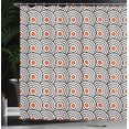 thumbnail image 4 of Ambesonne Black Shower Curtain, Abstract Retro Spirals, 69"Wx70"L, Charcoal Grey Orange, 4 of 5