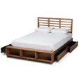 thumbnail image 2 of Baxton Studio Milana Modern Transitional Fresno Nogal Marrón Acabado Madera 4 cajones King Size Plataforma Almacenamiento Cama Baxton Studio 1.93271E11, 2 of 2