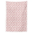 thumbnail image 3 of Ambesonne Pig Tablecloth Rectangular Table Cover, Cartoon Smiling Animals, 60"x90", Pale Pink White, 3 of 4
