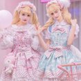 thumbnail image 4 of Vestido de Lolita Sanrio Kawaii Kuromi Cinnamoroll My Melody Anime Dibujos animados Chicas lindas Dulce Delgado Versátil Atractivo Vestido de Lolita, 4 of 5