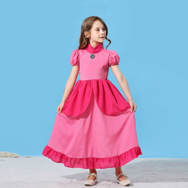 Princess Paradise Halloween Dress Costumes Adult Pink Princess Peach  Cosplay Costume Dress - Halloween Carnival Party Outfit - Polyester  Material - Regular Size Party Cosplay Dress Pink