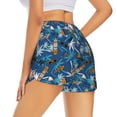 thumbnail image 2 of Uemuo Hawaiian Style Pattern Women's Athletic Shorts High Waisted Running Shorts with Liner Pockets Gym Elastic Workout Shorts-XX-Large, 2 of 9