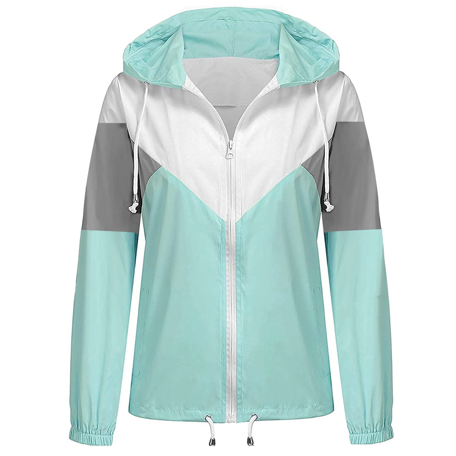 Women Lightweight Hooded Windbreaker 