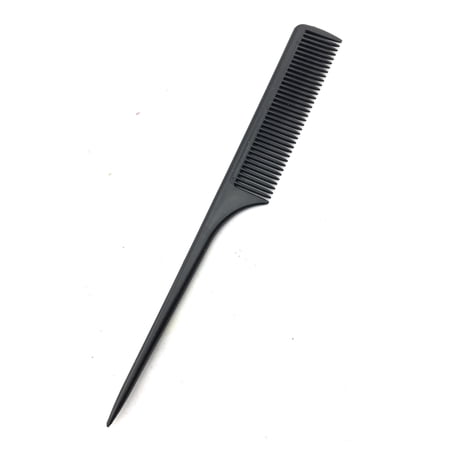 Styling Comb | Professional 9 Black Carbon Fiber Anti Static Chemical And Heat Resistant Tail Comb For All Hair Types | Fine and Wide Tooth Teasing Comb | For Men and Women |