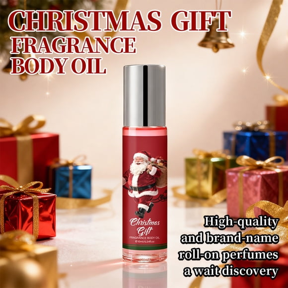 Aceite perfumado roll-on de 10 ml, ideal como regalo de Navidad para hombres y mujeres.