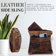 thumbnail image 4 of Madosh, Leather Crossbody Bag For Women Brown Shoulder Handmade Classic Purse Girls Side Sling, 4 of 6