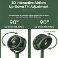 thumbnail image 4 of 29" Pedestal Fan For Bedroom, 2026 NEW 5-Speed USB Whole Room Air Circulator With 90° Oscillation & Adjustable Height, Quiet Pedestal Fan For Home Office Dormitory Living Room Study, 4 of 10