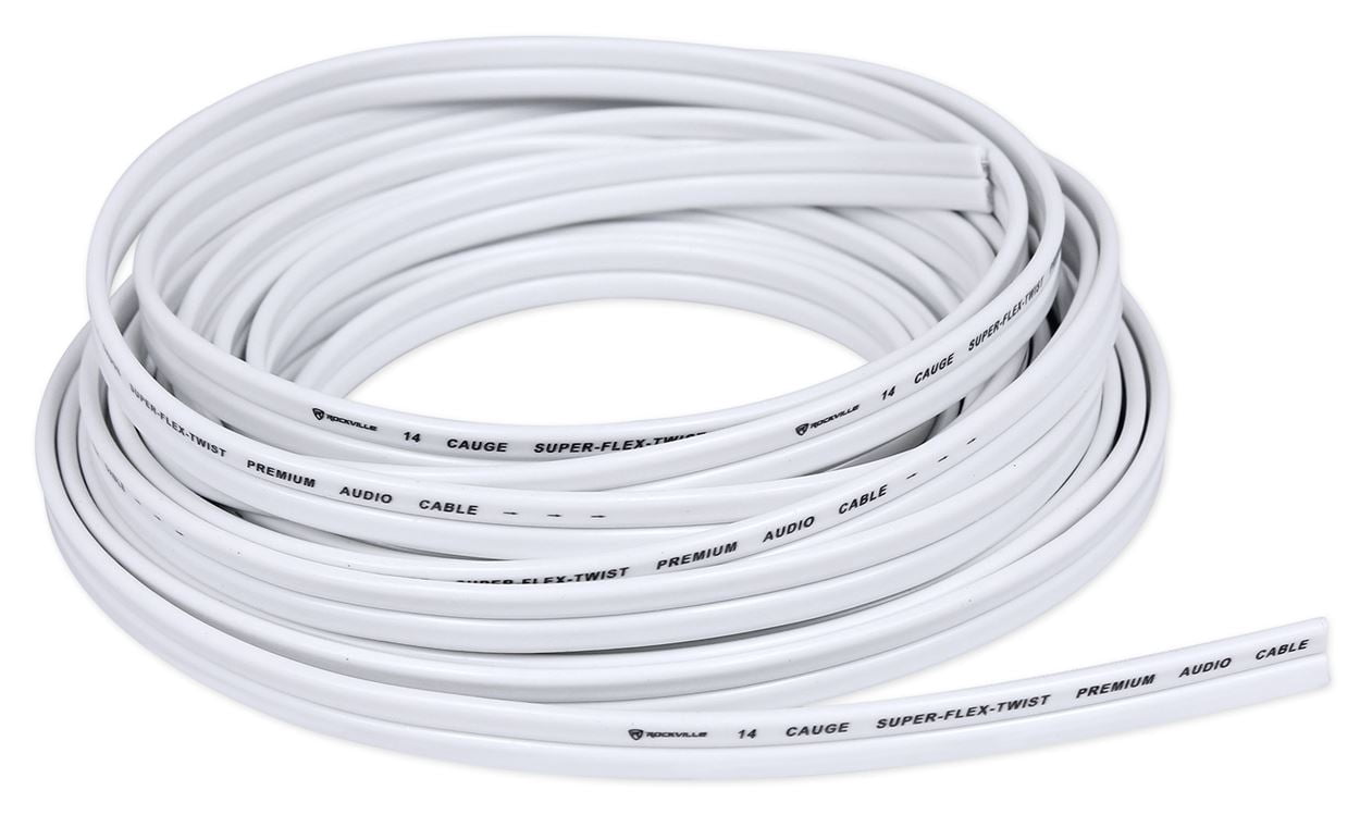 14 AWG Speaker Wire White 