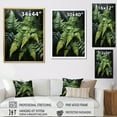 thumbnail image 4 of Designart "Dynamic Ferns Green and Black Contrast II" Floral & Botanical Floater Framed Wall Art Living Room, 4 of 7