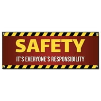 Safety Is Everyone's Responsibility | 36" X 96" Banner | Heavy Duty 13oz. Outdoor Vinyl Single Sided With Grommets | Made in The USA