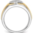 thumbnail image 2 of 14K Two-Tone Black And White Diamond Mens Ring (Size 10) Made In India rm5836-bk-033-wya, 2 of 5