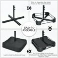 thumbnail image 4 of Gymax 9 Piece Patio Wicker Dining Set w/ Double-Sided Patio Grey Umbrella Stackable Chairs, 4 of 7