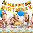 thumbnail image 2 of 128pcs Construction Party Supplies Tableware Set-Construction Birthday Party Plates Cups Napkins Tablecloth Banner etc Construction Party Tableware for Dump Truck Excavator Construction Theme Party, 2 of 6