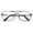 Gunmetal, variant on Large Men Metal Bifocal Reading Glasses - Clear Lens Reader - Spring Hinge - High Power +5.00