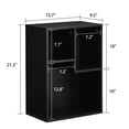 thumbnail image 2 of VECELO 2-Tier Bookcase with Storage Shelves, 21.3" Modern Bookshelf for Organizer Display Stand Home Office, Vertical or Horizontal, Black, 2 of 7