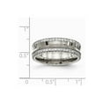 thumbnail image 6 of Solid Titanium with CZ Cubic Zirconia Wedding Band Ring Size 10, 6 of 7