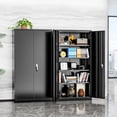 thumbnail image 2 of INTERGREAT Metal Storage Cabinets 72” Black Garage Steel Storage Cabinet with Doors and Shelves, Metal Tool Cabinet, Steel File Cabinet for Home Office, Basement, Warehouse, Classroom（Anti Tipping）, 2 of 9