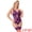 Purple, variant on Women's Lingerie Set with Garter Belt Floral Bodysuit and Panties L Purple