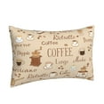thumbnail image 2 of Balery Coffee Time Pillow Covers,Bed Pilowcases,Reversible Plush Throw Pillow Covers End Pillow Encasement,Pillow Case - 16"X24", 2 of 9