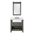 thumbnail image 2 of Villareal 36" Single White Farmhouse Basin Bath Vanity Classical Gray w/ Mirror, 2 of 13